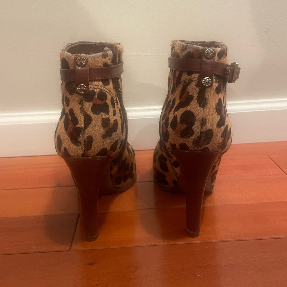 Tory Burch Leopard Print Booties - image 4